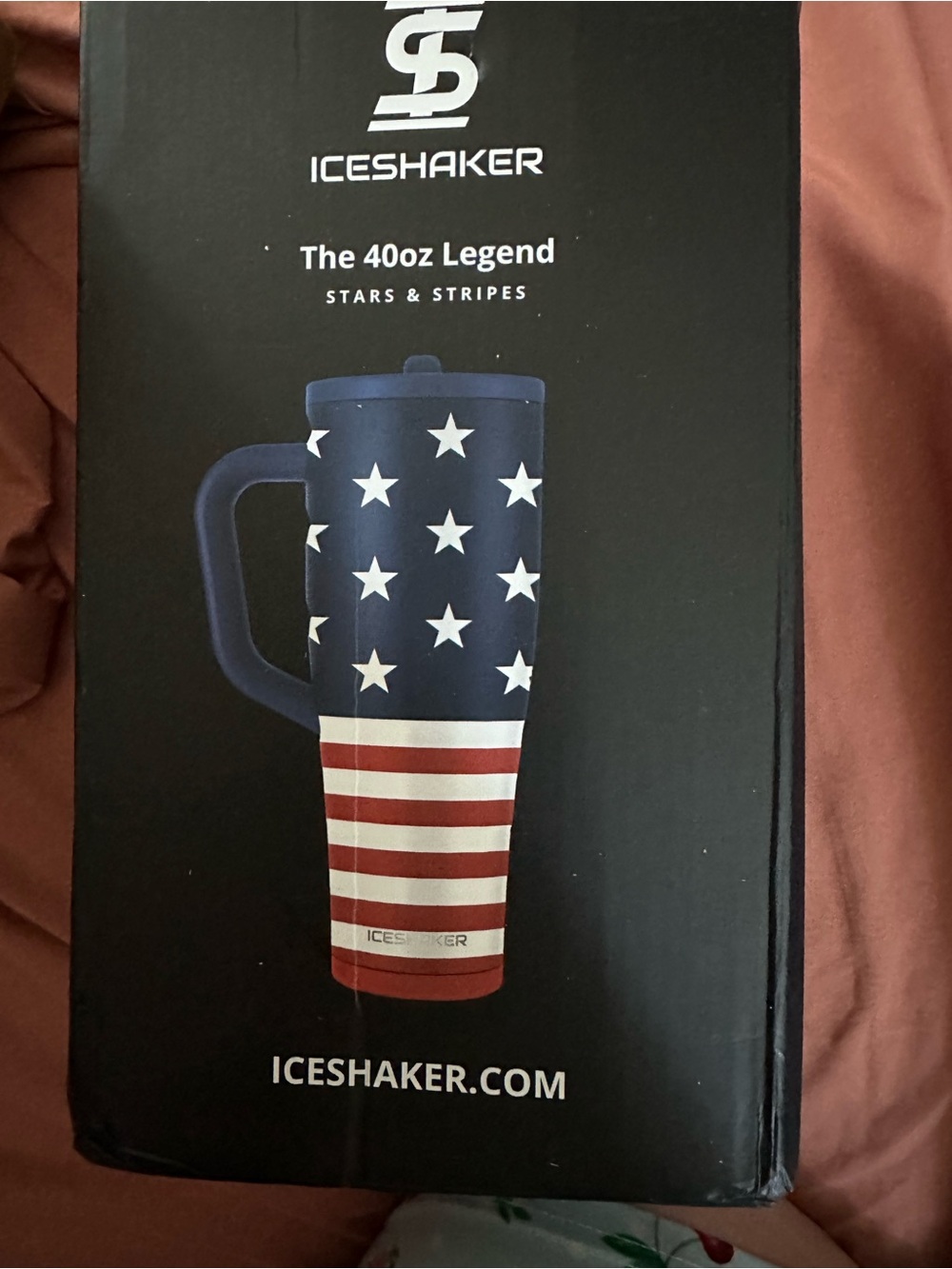 ICESHAKER The 40oz Legend Insulated Travel Mug - Stars & Stripes Blue/Red/White